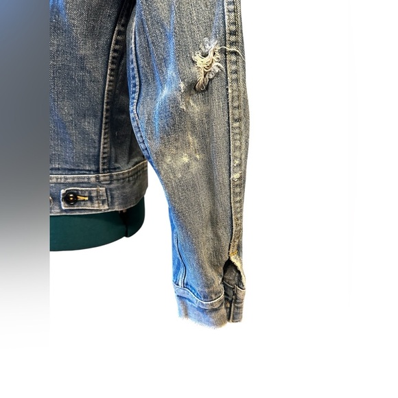 VTG 70s Lee Riders Denim Jean Trucker Jacket PATD 153438 Union Made in USA 36R - Picture 8 of 11